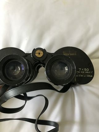 Vtg.  Jason Statesman 7X50 Wide Field Binoculars Mo.  151 Magnesium Frame W/ Case 5