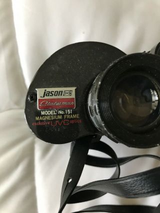Vtg.  Jason Statesman 7X50 Wide Field Binoculars Mo.  151 Magnesium Frame W/ Case 7