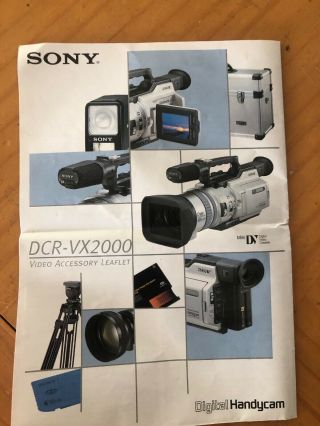 Vintage Sony DCR - VX2000 Digital Video Camcorder MiniDV 3CCD w/ Case 12