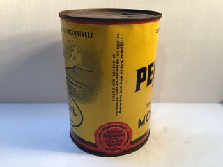 Vintage Pennzoil Oil Can handy household Owl Airplane rare Tin Mopar Ford Oilzum 5