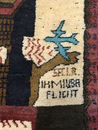 VTG September 11th Folk Art Homemade Artwork Tapestry Rug World Trade Center USA 7