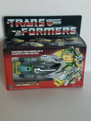 Transformers G1 Vintage Springer Minty Mib Box Bubble Insert Metal Afa