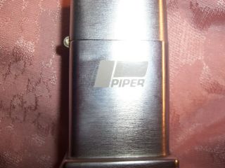 Vintage Zippo Brushed Stainless Steel Table Top Lighter With Adv.
