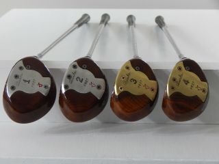 Vintage Refinished Burke Pr27 1,  2,  3,  4 Golf Club Woods Set