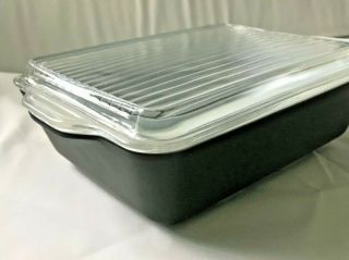 Vintage Pyrex Rare Rodney Kent Starline Plain Black 0503 1½ Qt Refrigerator Dish