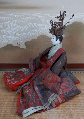 Antique Japanese imperial Ningyo doll handmade craft 1880 ' s Japan craft 4