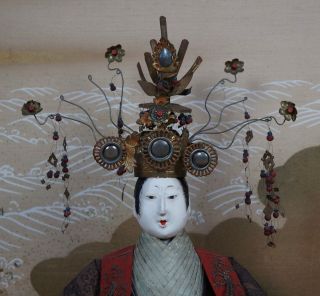 Antique Japanese imperial Ningyo doll handmade craft 1880 ' s Japan craft 8