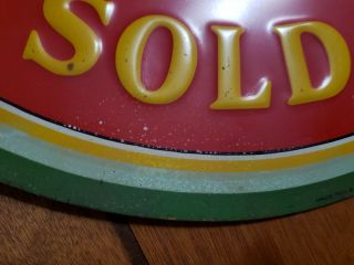COCA COLA 1933 round sign early vintage Coke advertising 6