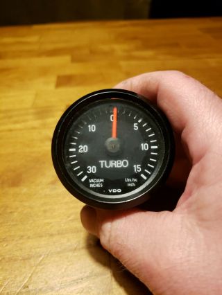 Vintage Vdo Porsche 911 930 Turbo Boost Vacuum Gauge Lbs/sq Oem 2 " 52mm