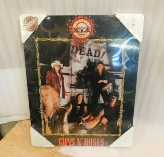 Guns N Roses Vintage Poster 1991 Illusion Era Rock Band Brockum Lamin - Art