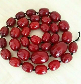 400 grams.  Catalin ??? BAKELITE ??? Necklace cherry CATALIN ?? beads 2