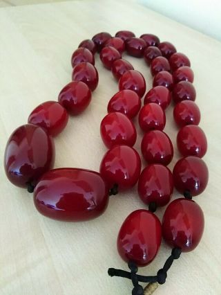 400 grams.  Catalin ??? BAKELITE ??? Necklace cherry CATALIN ?? beads 3