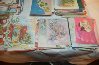 675 Vintage Greeting Cards 40 ' s 50 ' s 60 ' s Most Christmas 8