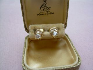 Vintage 18ct Gold Natural Diamond Stud Earrings (total 50 Points)