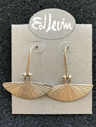 Iconic Designer Ed Levin —unworn Sterling Dangle Earrings