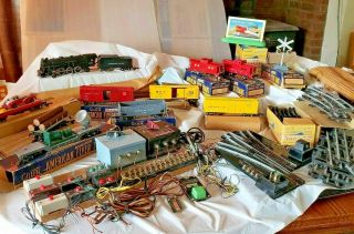 American Flyer Vtg Train 1950s 290 Locomotive S Gauge Cars Track Switches Boxes