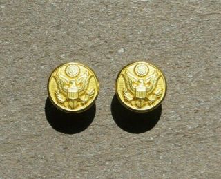 Ww2 Us Army Military Service Cap Hat Chin Strap Studs Screws Buttons W/ Nuts