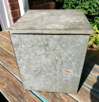 Vintage R.  L.  MATHIS Dairy Aluminum Home Porch Delivery Insulated Milk Box RARE 4