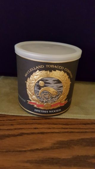 Vintage Mcclelland Brittish Woods Tobacco Tin 1998 100 Gram