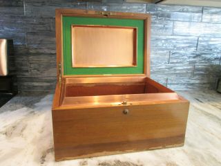 Vintage Alfred Dunhill Of London Large Copper Lined Wooden Humidor