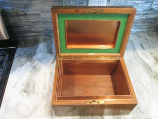 Vintage Alfred Dunhill of London Large Copper Lined Wooden Humidor 2