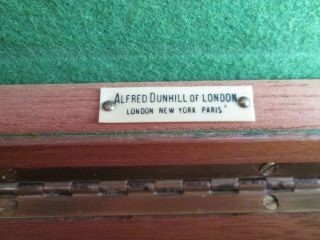 Vintage Alfred Dunhill of London Large Copper Lined Wooden Humidor 3