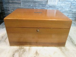 Vintage Alfred Dunhill of London Large Copper Lined Wooden Humidor 7