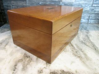 Vintage Alfred Dunhill of London Large Copper Lined Wooden Humidor 8