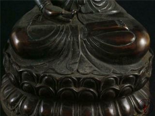 Very Large Old Chinese Tibet Bronze Made Tibetan Kwanyin Statue in Meditation 8