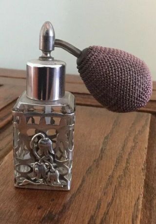 Solid Silver Encased Perfume Atomiser Bottle,  Lilly Of Valley London 1988.  A659.