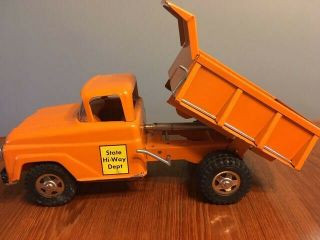 Vintage 1960 ' s Tonka Toys State Hi - Way Dept Hydraulic Dump Truck 6