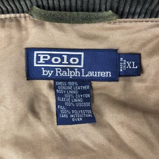 Polo Ralph Lauren Green Suede Leather Jacket Coat VTG Hunting Quilted XL $1800 5
