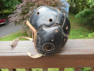 Antique Leather Football Helmet From The 1930 