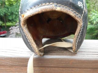 ANTIQUE LEATHER FOOTBALL HELMET FROM THE 1930 ' S 4