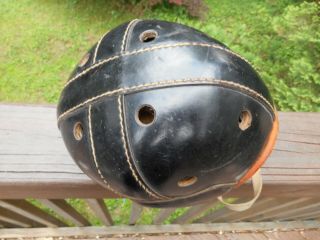 ANTIQUE LEATHER FOOTBALL HELMET FROM THE 1930 ' S 5