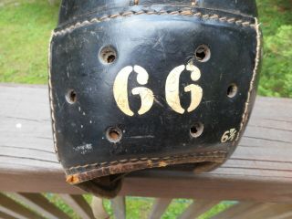 ANTIQUE LEATHER FOOTBALL HELMET FROM THE 1930 ' S 7