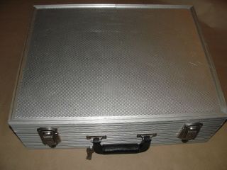 Vintage Aluminum Hard Speciality Case With Foam Insert For Cameras,  Lens Etc