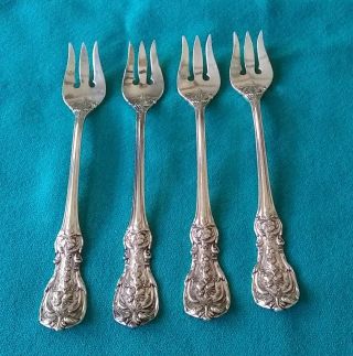 4 Reed & Barton Francis I (1st) Sterling Silver Cocktail/seafood Forks Mark