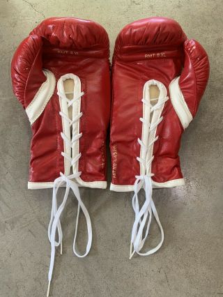 DEADSTOCK 80s TUF - WEAR Boxing Gloves 8oz NOS Sparring Gloves Red USA Rocky VTG 3