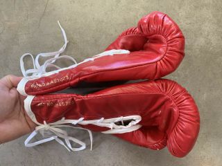 DEADSTOCK 80s TUF - WEAR Boxing Gloves 8oz NOS Sparring Gloves Red USA Rocky VTG 4
