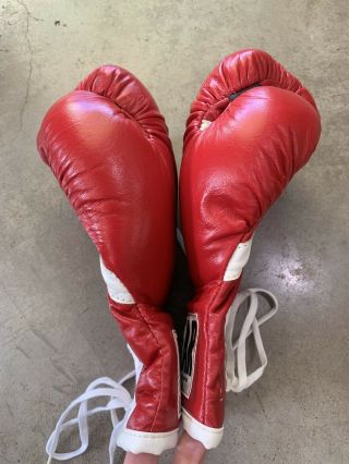 DEADSTOCK 80s TUF - WEAR Boxing Gloves 8oz NOS Sparring Gloves Red USA Rocky VTG 6