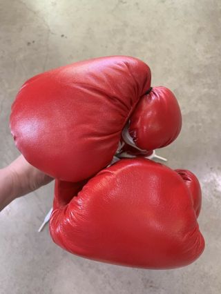 DEADSTOCK 80s TUF - WEAR Boxing Gloves 8oz NOS Sparring Gloves Red USA Rocky VTG 7