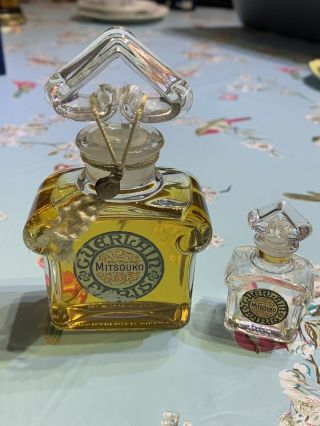 Vintage Guerlain Mitsouko Fatice 60ml Parfum Baccarat Crystal Perfume Bottle