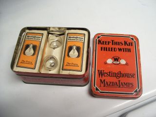 1920 ‘s - 1930s Nos Vintage Westinghouse Lamp Bulb Tin Ford Gm Chevy