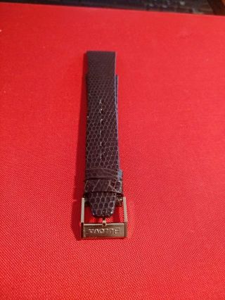 4 Nos Vintage Lizard Bulova Watch Band Strap 18mm