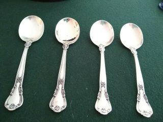4 Four Vintage Gorham Sterling Silver Soup Spoons Chantilly ?