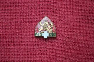 Bulgarian Royal Union Of Military Chemical Defense Anti Aircraft Badge Ww2 Wwii