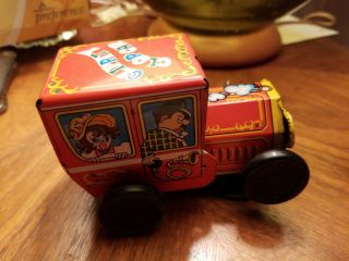 Vintage Tin Clippity Clop Car Wind - Up w/ Key By Yone 2077 Made in Japan 1960 3