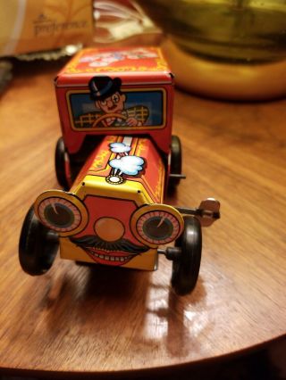 Vintage Tin Clippity Clop Car Wind - Up w/ Key By Yone 2077 Made in Japan 1960 4