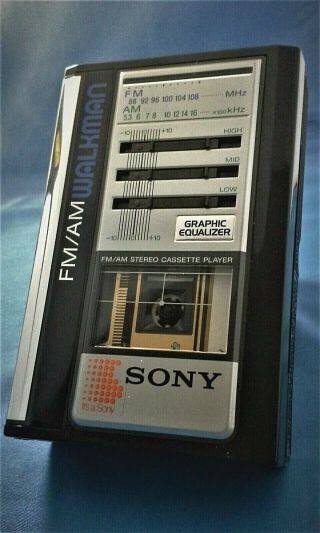 Vintage Sony Walkman Wm - F43 Stereo Cassette Player Fm/am Radio W/ 3 Band Eq